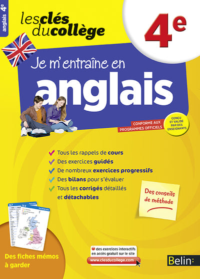 Je m'entraîne en anglais - 4ème: Les clés du collège