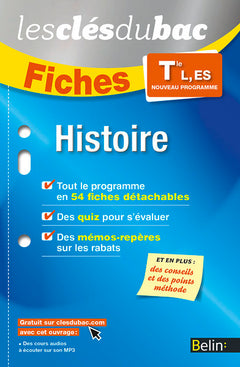 Fiches Histoire - Terminale L, ES: Les clés du bac