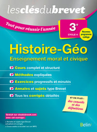 Histoire Géographie EMC - 3ème: Les clés du brevet