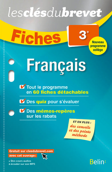 Fiches français - 3ème: Les clés du brevet - Édition 2016