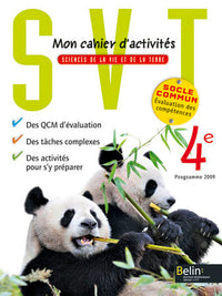 Mon cahier d'activités SVT 4e