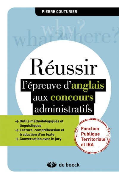 Réussir l'épreuve d'anglais aux concours administratifs