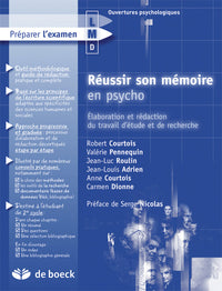 Réussir son mémoire en psycho