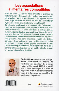 Les associations alimentaires compatibles Tome 2 - Menus et recettes de l'alimentation raisonnée