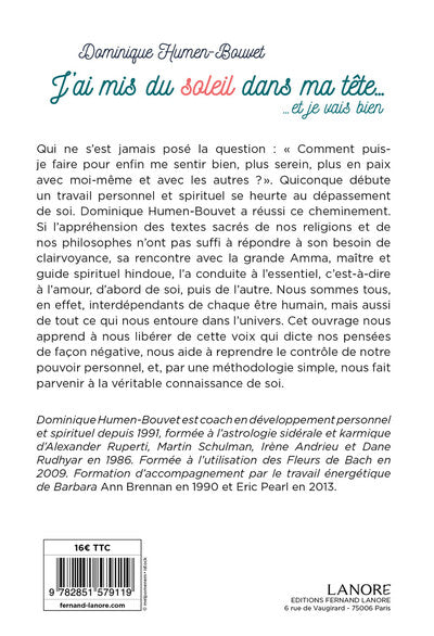 J'ai mis du soleil dans ma tête… et je vais bien