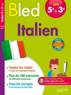 Cahier Bled - Italien LV2 5e-4e-3e