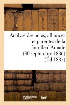 Analyse des actes, alliances et parentés de la famille d'Amade