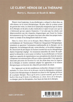 Le client, héros de la thérapie - Pratique de la thérapie orientée par le client et guidée par les résultats
