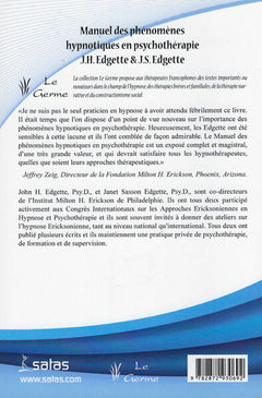 Manuel des phénomènes hypnotiques en psychothérapie