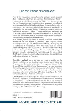 Une esthétique de l'outrage ?