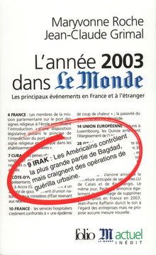 L'année 2003 dans "Le Monde"