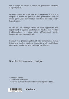 Recettes et menus pour l'hypertension.