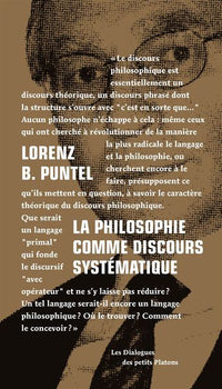 La philosophie comme discours systématique