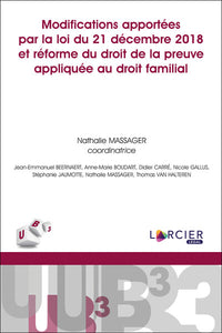 Modifications apportées par la loi du 21 décembre 2018 et réforme du droit de la preuve appliquée drt fam.