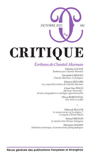 Critique 941 - Écritures de Chantal Akerman