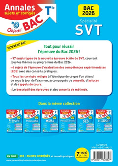 Annales Objectif Bac 2026 - Spécialité SVT Tle