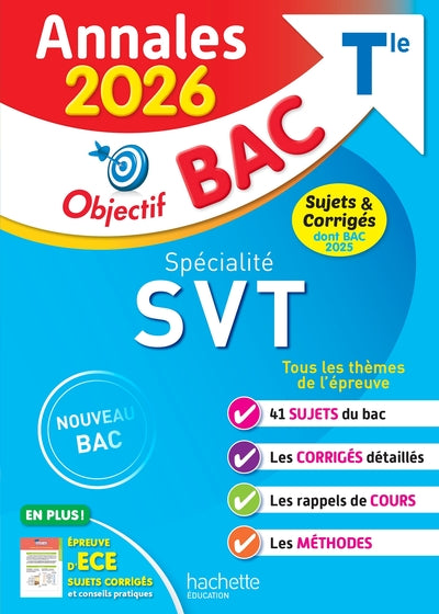 Annales Objectif Bac 2026 - Spécialité SVT Tle