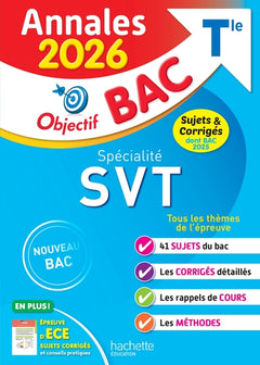 Annales Objectif Bac 2026 - Spécialité SVT Tle