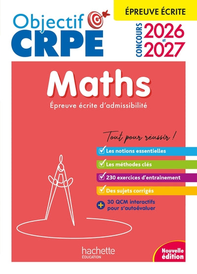 Objectif CRPE 2026-2027 - Maths - épreuve écrite d'admissibilité M2/L3