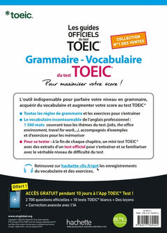 Grammaire - Vocabulaire TOEIC® (conforme aux  tests TOEIC®)