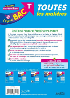 Objectif BAC TLM Tle Spé Maths-Physique-chimie - SVT + enseignements communs - BAC 2027