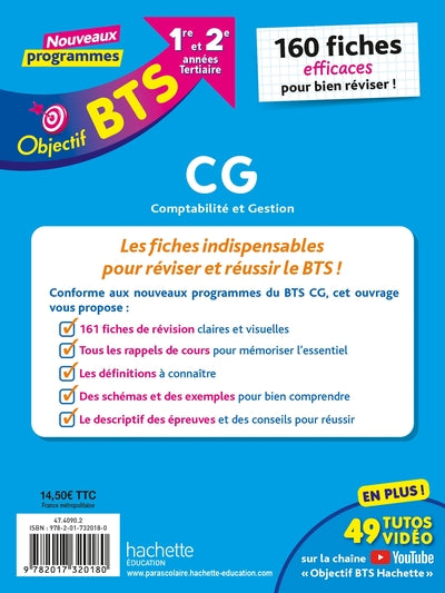 Objectif BTS CG - 160 fiches efficaces pour bien réviser