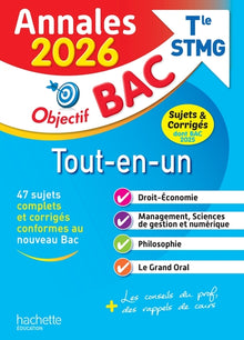 Annales Objectif BAC 2026 - Bac STMG Tout-en-un - sujets et corrigés