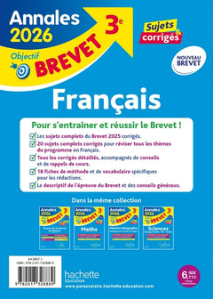 Annales Brevet 2026 - Français 3e - sujets et corrigés