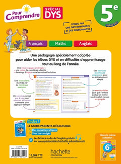 Pour comprendre Dys Français - Maths - Anglais 5e