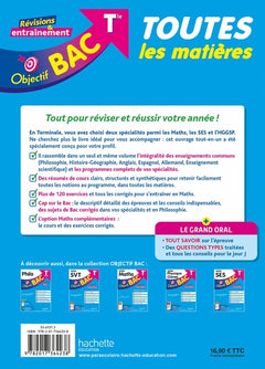 Objectif BAC tlm Tle Maths SES HGGSP enseignements communs - BAC 2027