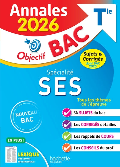Annales Objectif Bac 2026 - Spécialité SES Tle