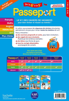 Passeport - Toutes les matières - De la 6e à la 5e - Cahier de vacances 2026