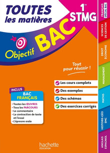 Objectif BAC 2026 - 1re STMG Toutes les matières