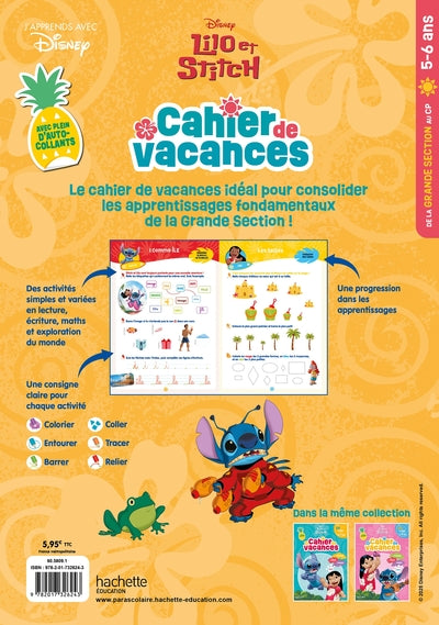 Disney - Lilo et Stitch - De la Grande Section au CP - Cahier de vacances 2025