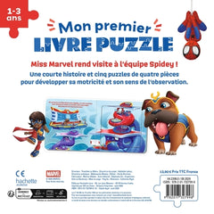 SPIDEY ET SES AMIS EXTRAORDINAIRES - Mon Premier Livre Puzzle - 4 pièces - Bienvenue au QG - MARVEL