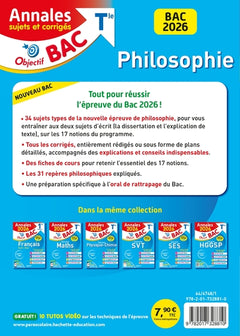 Annales Objectif BAC 2026 - Philosophie Tle