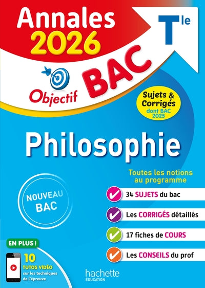 Annales Objectif BAC 2026 - Philosophie Tle