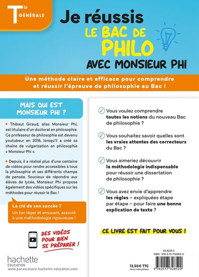Je réussis le bac de Philo Tle avec Monsieur Phi
