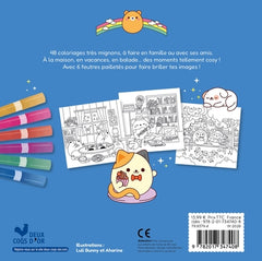 Coloriages Mes petits amis Mes moments cosy - pochette avec feutres pailletés