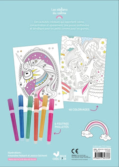 Coloriages Fabuleuses licornes - avec feutres pailletés