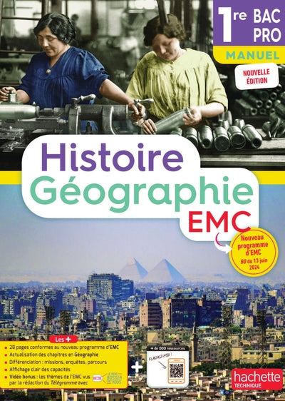 Histoire-Géographie-EMC-1re Bac Pro (manuel) - Éd. 2025