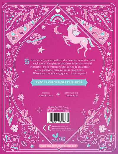 Le grimoire à colorier des licornes
