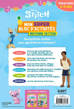 Disney - Stitch - Mon super bloc d'activités de Moyenne Section (4 - 5 ans)