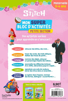 Disney - Stitch - Mon super bloc d'activités de Petite Section (3-4 ans)