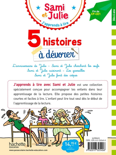 Sami et Julie - Fin de CP CE1 - 5 histoires à dévorer