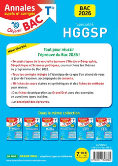 Annales Objectif Bac 2026 - Spécialité Hggsp Tle
