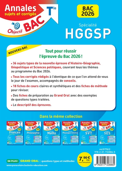 Annales Objectif Bac 2026 - Spécialité Hggsp Tle
