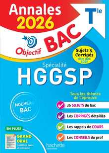 Annales Objectif Bac 2026 - Spécialité Hggsp Tle