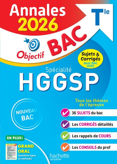 Annales Objectif Bac 2026 - Spécialité Hggsp Tle