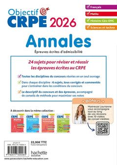 Objectif CRPE - Annales Toutes les épreuves écrites